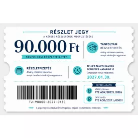   Részlet jegy - Gyermek pszichodiagnosztikai folyamat a gyakorlatban (PTE ÁOK/2027.I./2026)